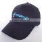 customized six panel promotional dark blue cotton baseball hat from china