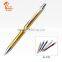 2016 Yellow aluminum ball pen type click metal pen for promotional gifts