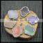 LFD-0026P Mixed Color Druzy Agate Slice Stone Palm Shape Pendants Pave Crystal Rhinestone Charms Pendants Jewelry Making