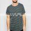 strips short sleeves O-collar men long casual t-shirt OEM service