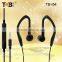 High quality comfortable good shape in-ear earhook ear hanging earhphone with mic for mobile phone/ mp3 player