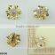 Fashion Jewelry 9k Gold Plated Full Crystal Inlay Geometric Shape Brooch Sherwani Brooch B0250