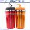 Double wall starbucks thermal tumbler inner steel outer plastic travel tumbler wholesale