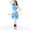 Special cutting comfortable yellow women belly dance costume