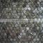 Colored hexagonal Dark Gray River shell mosaic tile, backsplash mosaic tile,bathroom wall tile