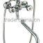 Double handle Brass / Zinc alloy kitchen faucet