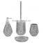 Mosaic purple glass bathroom accessories set