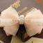 Ladies' fancy hair clips fashion stone hair clips pearl ruffle chiffon hair clips for woman                        
                                                Quality Choice