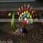 Colorful Solar Iron Peafowl Garden LED Light