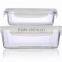 clear square microwave oven glass storage box