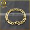 mens stainless steel PVD plating gold 18k gold miami cuban link bracelet