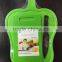 plastic BPA free Chopping Blocks , pear shap cutting board set