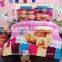 bright colored customized teddy pattern comforter