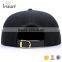 Custom blank black caps 6 panels leather flat brim cotton strap back hip hop cap hats                        
                                                                                Supplier's Choice