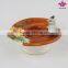 ceramic pumpkin design decorative candle holder with bird stand