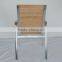 garden furniture outdoor restaurant wooden recliner aluminum dining chair YC016