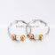 Charmy Full of Diamond and Rose Gold Big Circle Stainless Steel Earrings