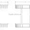 2014 New Design Double Brass Bathroom Basket 601-2