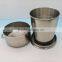 Pucker stainless steel cup for go out to travel Portable