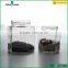 350/650ml transparent glass storage jar for food with hexagon