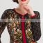 round neck abstract western style emboss add cashmere wool sweater