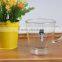 Coffee,Tea,Milk,Beverage Drinking Clear Cute Pattern Heat Resistant Pyrex Glass Tea Cup With Handle