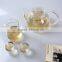 Heat resistant borosilicate glass tea set ,chinese gongfu teapot , flower tea set/coffee set