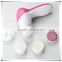 Fashion Style 5 in 1 Facial brush cleaner instrument/face vibrating brush
