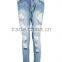distressed boyfriend style slim fit women jeans JXA102