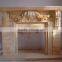 High Density Housing Architecture Beige Marble Fireplace Mantel