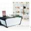 Office furniture office table tempered glass office table desk executive desk with stainless steel base