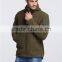 Army green multi pockets polar fleece thick warm Mountaineering jacket with hood