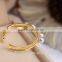 5.5-6mm AAA white natural akoya 14K gold pearl ring, pearl ring finger, pearl ring resizable