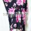 vintage thai retro HIPPIE BOHO HAWAII FLORAL Hibiscu print kimono MAXI DRESS cover up kaftan gypsy short dress
