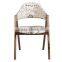 Fabric dinning chair in A type for restuarant
