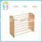 Steel material preschool furniture use 4 layers movable storage shelve