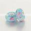 Attractive Sky Blue Colorful Flower Silver Single italy Murano Glass Beads
