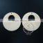 50mm natural wood log hollow round pendant charm DIY painting charm supplies 1800156