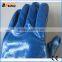 BSSAFETY Short blue nitrile coated water proof and oil resistant working loves