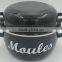 Blue Color Custom Decal Printing Enamel Seafood Cooking Pot Mussel Pot