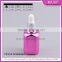 Wholesale empty pink colored square glass dropper bottle with 12ml