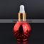 New design UV gel colored empty glass dropper bottle 12ml essential oil glass bottle with childproof cap