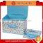 Little Floral Printed Non Woven Fabric Storage Box Case 2 in 1 Set of 2