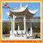 modern stone garden kiosk with furniture