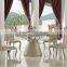 TH379 Round Shape Glass Top Dining Table and Chairs