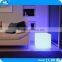 High quality make LED decorative lighted cube furniture / plastic LED rgb cube light chair