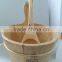 High quality sauna accessorise solid wood material bucket & spoon
