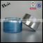 hot products 50g high quality light blue cosmetic container jar silver aluminum screw lid cosmetic glass jar for skin care cream