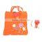 Black cute cat shape folding shoulder bags animal foldable tote shopping bags