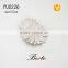 New Italian handmade 4layer white faux leather flower for shoes